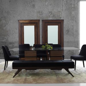 Banca Scandy - Negro, 120 cms