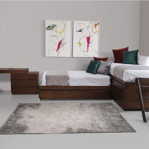 Cama Alta y Canguro - Okume Granito, Cama alta izquierda