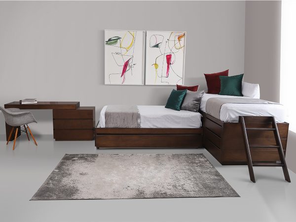 Cama Alta y Canguro - Okume Granito, Cama alta izquierda
