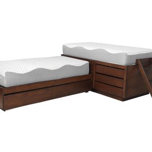 Cama Alta y Canguro - Okume Granito, Cama alta izquierda
