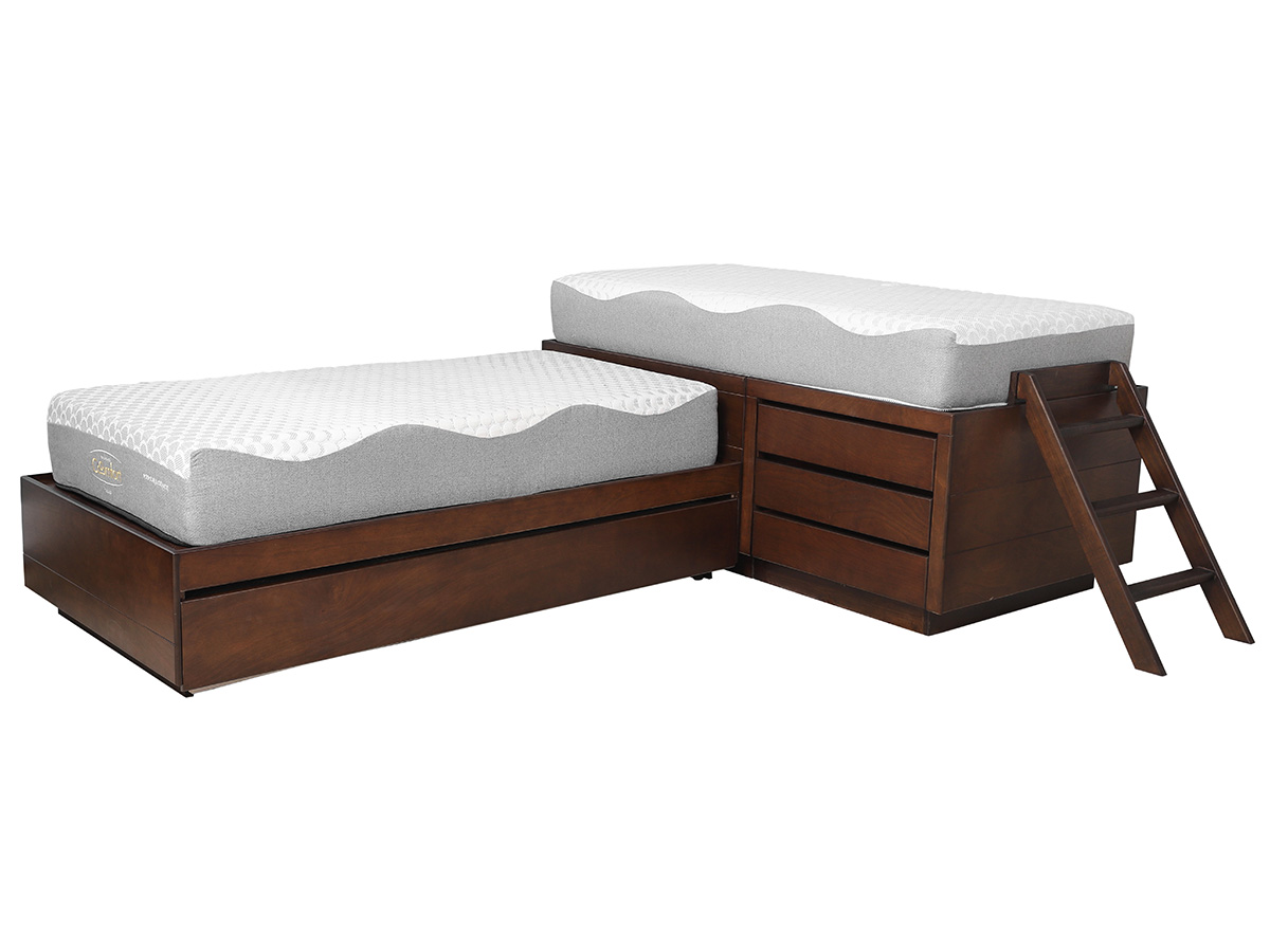 Cama Alta y Canguro - Okume Granito, Cama alta izquierda Cama Alta y Canguro - Okume Granito, Cama alta izquierda