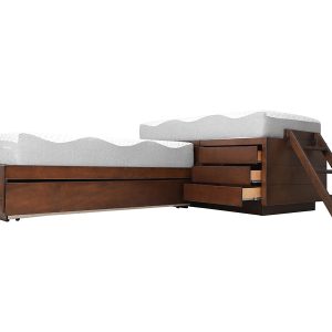 Cama Alta y Canguro - Okume Granito, Cama alta izquierda