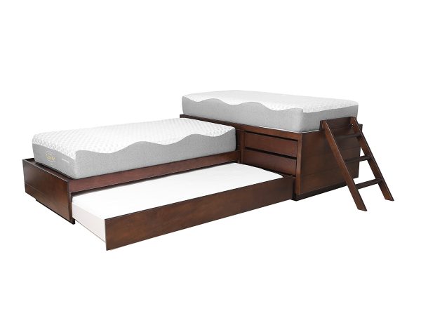 Cama Alta y Canguro - Okume Granito, Cama alta izquierda