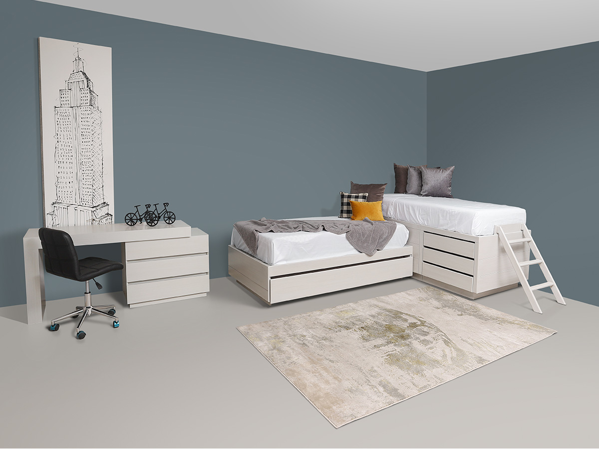 Cama Alta y Canguro - Okume Granito, Cama alta izquierda Cama Alta y Canguro - Okume Granito, Cama alta izquierda