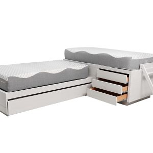 Cama Alta y Canguro - Okume Granito, Cama alta izquierda