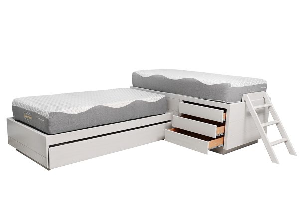 Cama Alta y Canguro - Okume Granito, Cama alta izquierda