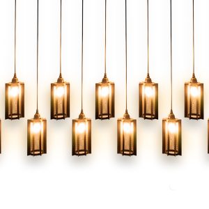 candil ind pantalla 11 luces f bco