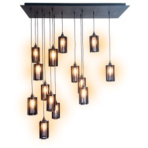 candil ind pantalla 14 luces f bco