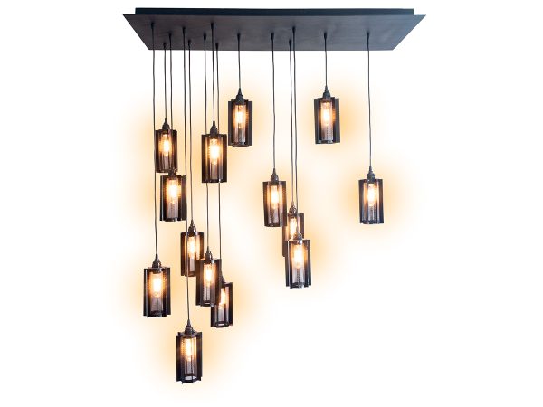 candil ind pantalla 14 luces f bco