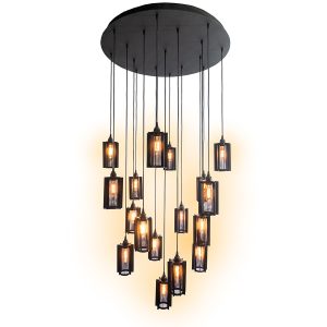 candil ind pantalla 17 luces f bco