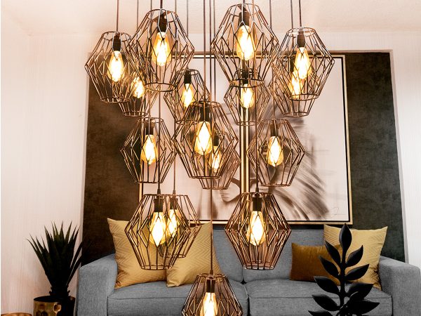 candil industrial diamante 17 luces negro ambiente3jpg mubleria dkassa