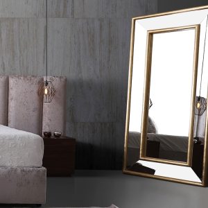 espejo platinum oro ambientada mubleria dkassa
