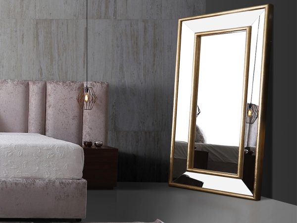 espejo platinum oro ambientada mubleria dkassa