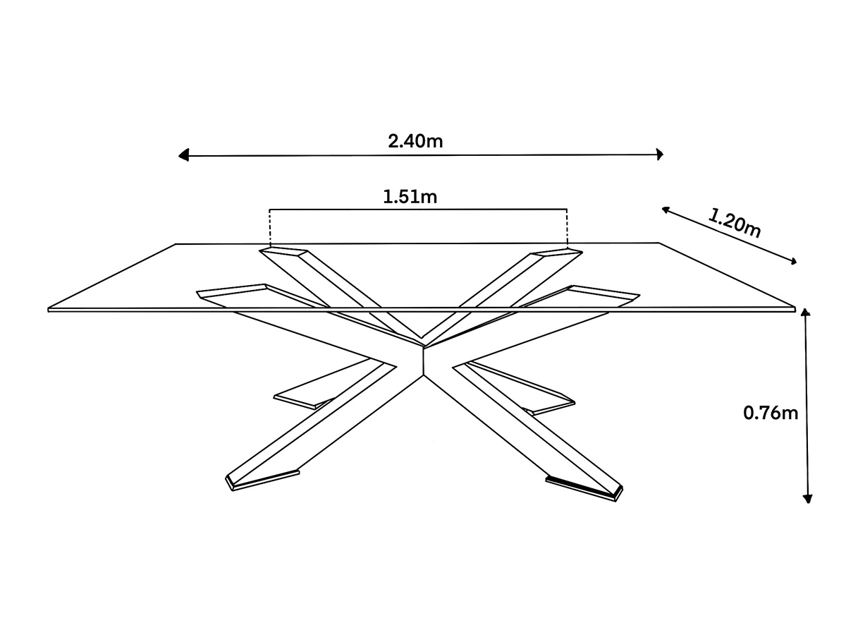 Ficha Técnica Mesa Verona Rectangular