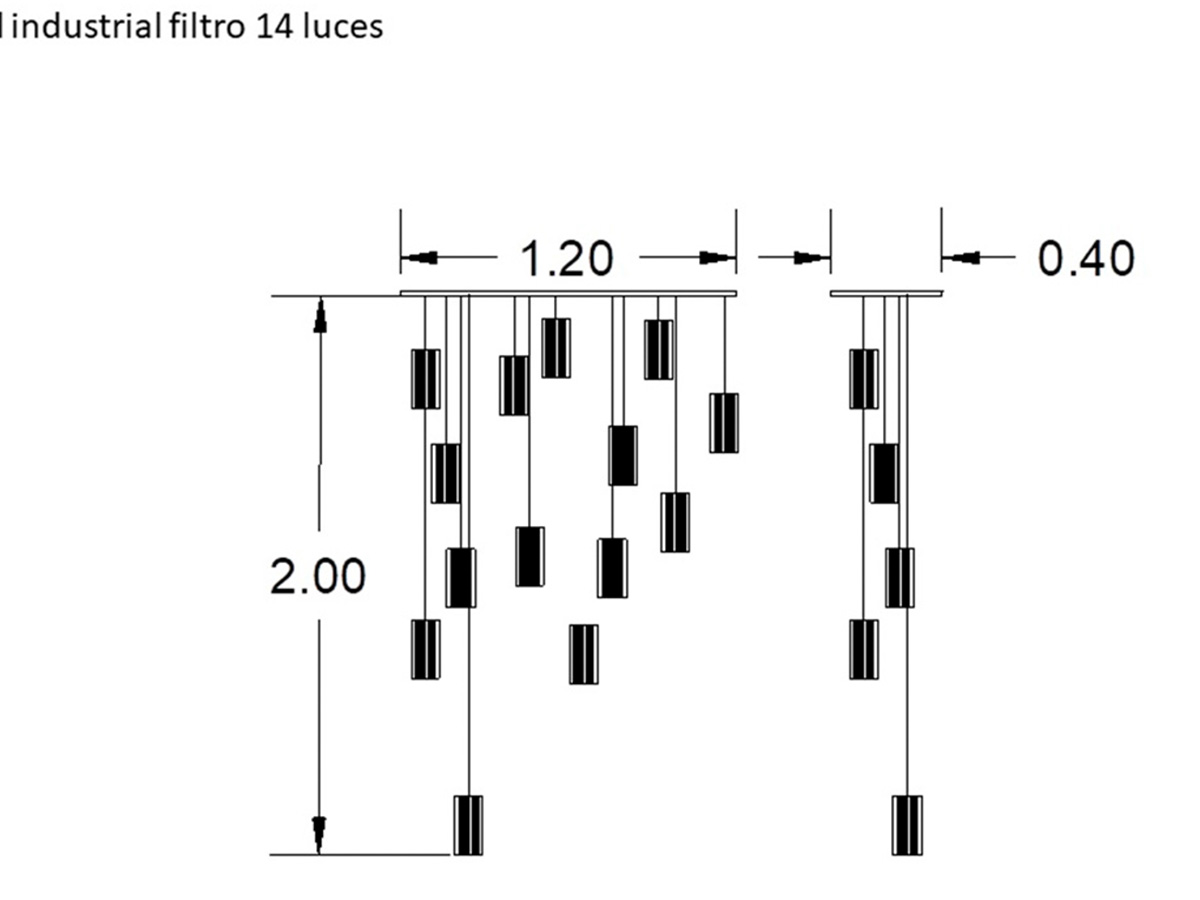 Candil Pantalla 14 Luces