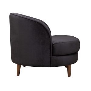 sillon ocasional monaco negro lado 1 mubleria dkassa