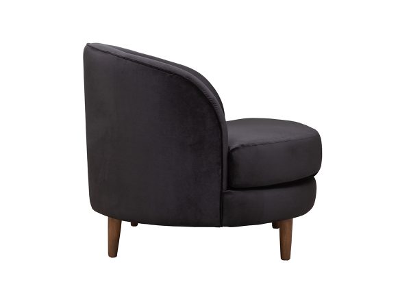 sillon ocasional monaco negro lado 1 mubleria dkassa