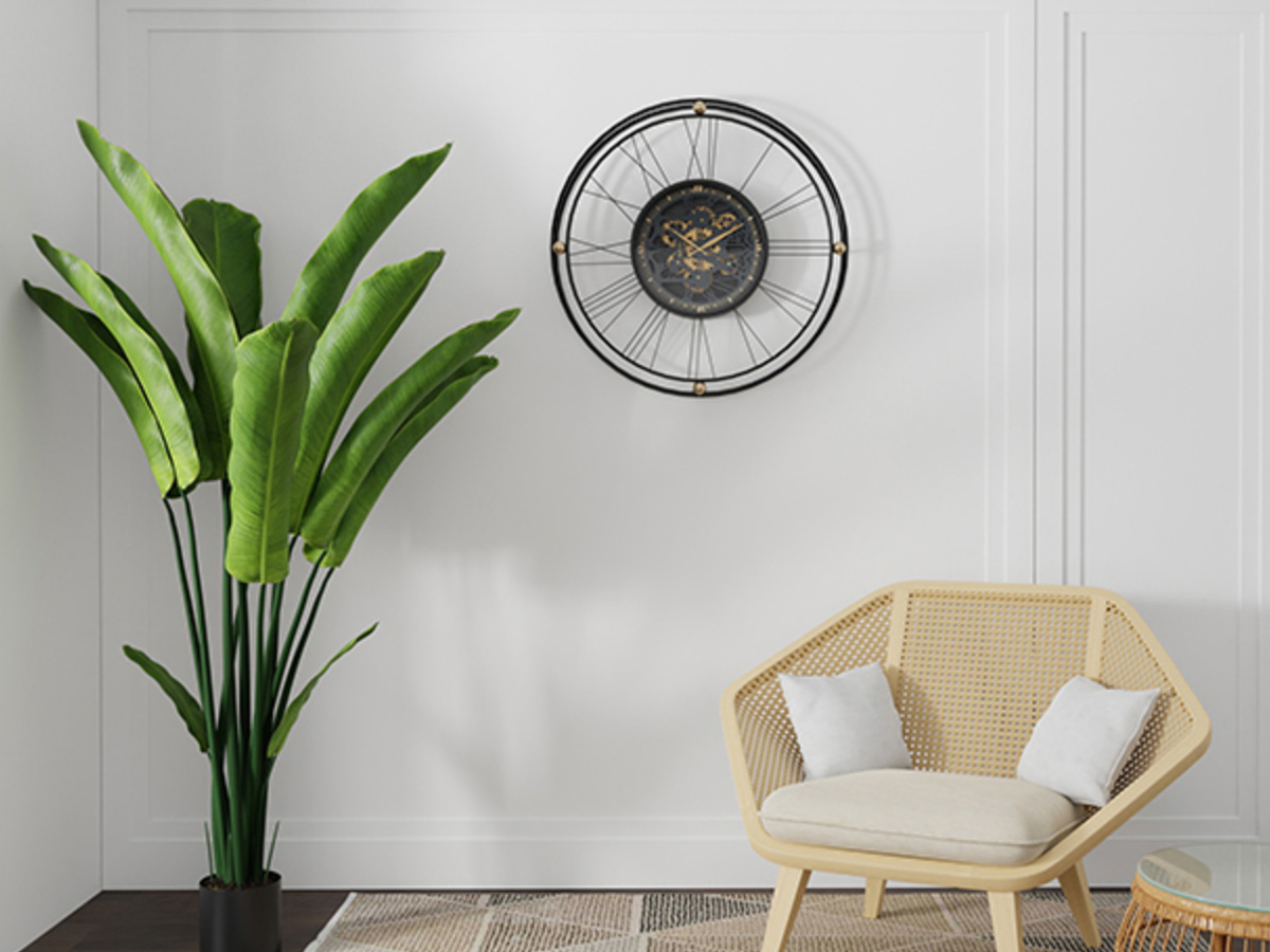 AB088GEARS WALL CLOCK 78666-DS ambiente ab088gears wall clock 78666 ds ambiente mubleria dkassa