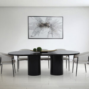 GMS3260 MESA PARIS OVALADA 120 X240 ENCINO OLKUME ambiente