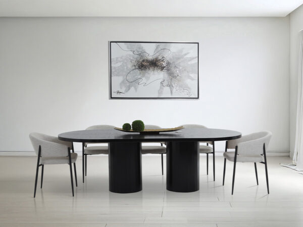 GMS3260 MESA PARIS OVALADA 120 X240 ENCINO OLKUME ambiente