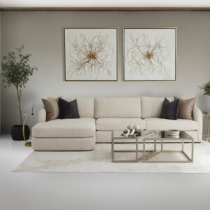 SHA309FTX1201 SALA LUXOR 330X180X100 CHAISE IZQ GLOW CREAM ambiente