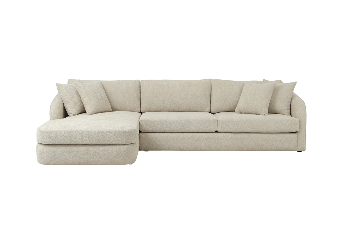 SHA309FTX1201 SALA LUXOR 330X180X100 CHAISE IZQ GLOW CREAM f bco