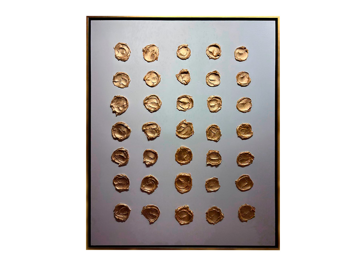JUD295 CUADRO GOLDEN DOTS 120X150 CA2370