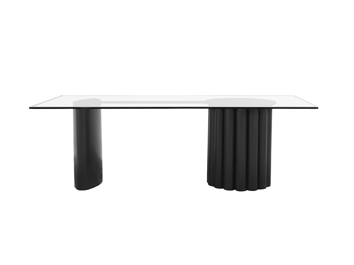MM330VC021 PEDESTAL GRECIA ACERO CUBIERTA cristal 120 X 240 f bco