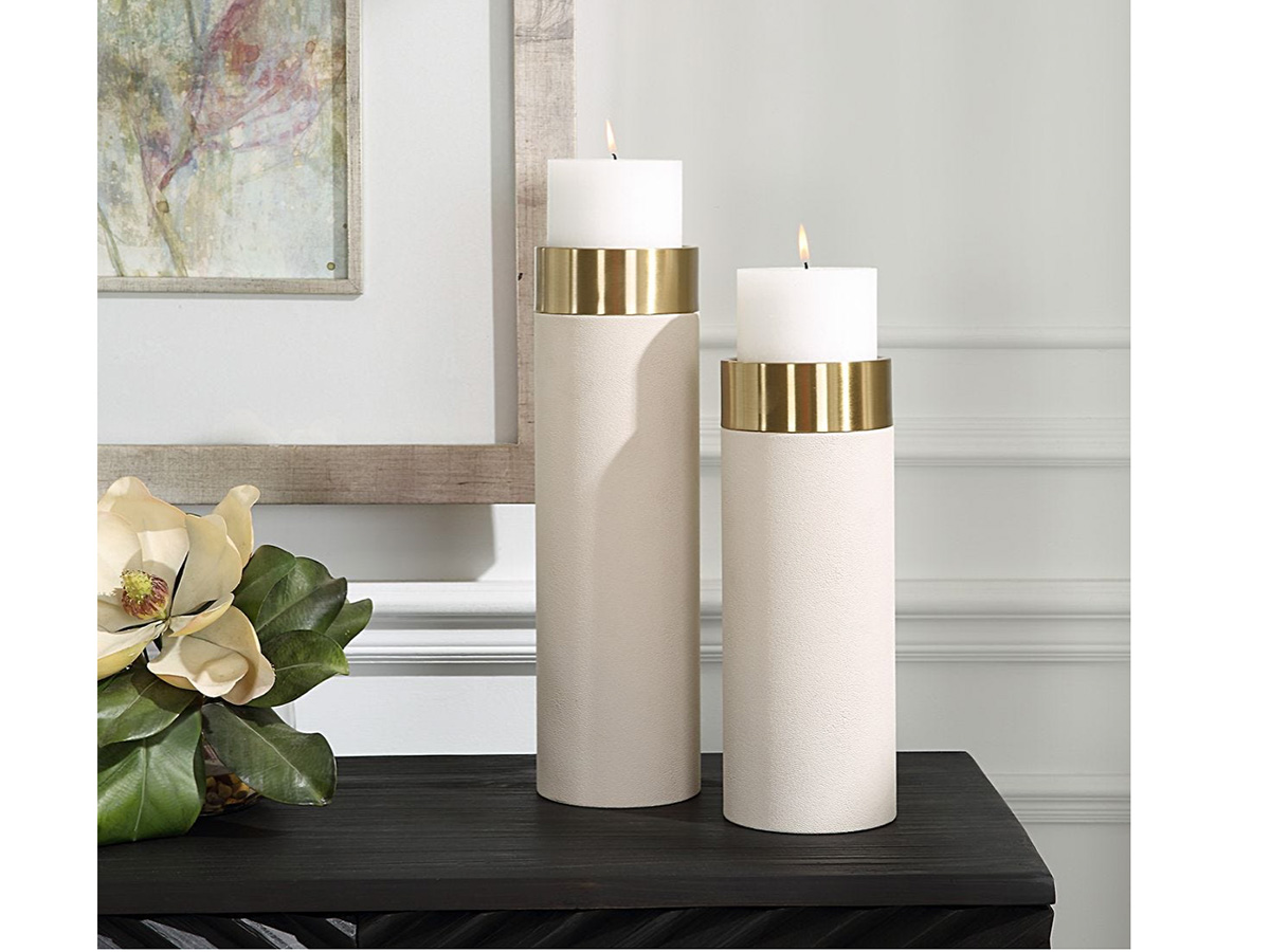 UTT084 Wessex Candleholders White S 2 ambiente jpg