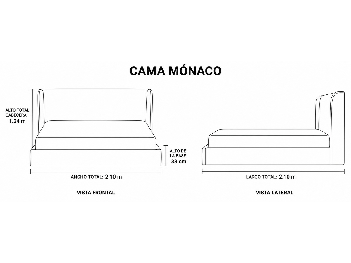 SHA310 CAMA MONACO KS FICHA TECNICA